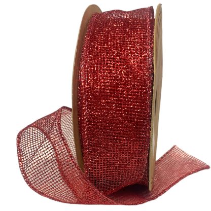 Red Glitter Ribbon 40mm x 20m