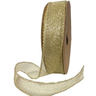 Champagne Glitter Ribbon 25mm x 20m