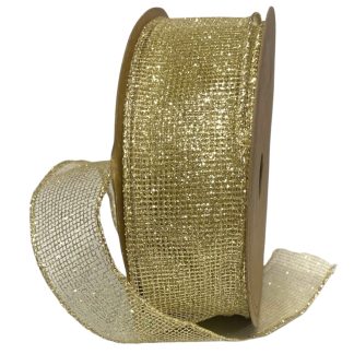 Champagne Glitter Ribbon 40mm x 20m