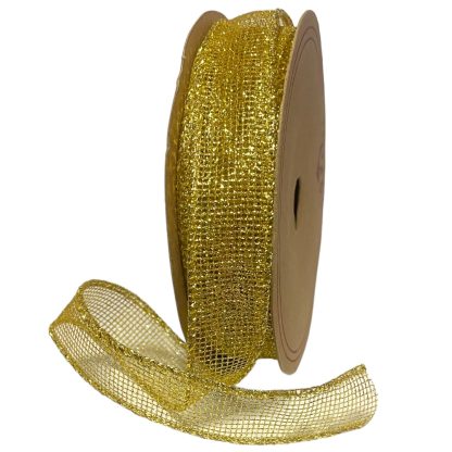 Gold Glitter Ribbon 25mm x 20m