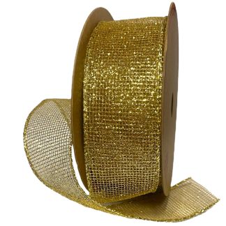 Gold Glitter Ribbon 40mm x 20m