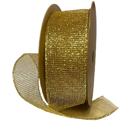 Gold Glitter Ribbon 40mm x 20m