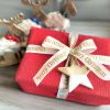 Christmas Ribbon with Red Raw Wrap