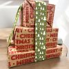 Ribbed Merry Christmas Red Counter Roll