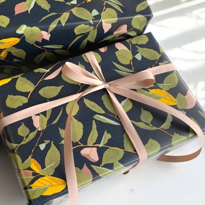Aspen Wrapping Paper with Dusky Pink Matte Ribbon
