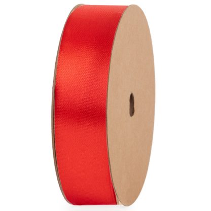 RED SATIN 25mm Fabric Ribbon