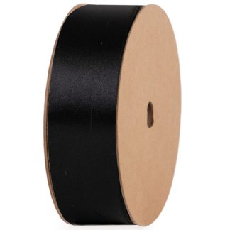 BLACK SATIN 38mm Fabric Ribbon