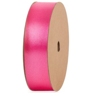 FUCHSIA SATIN 25mm Fabric Ribbon