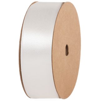 WHITE SATIN 38mm Fabric Ribbon