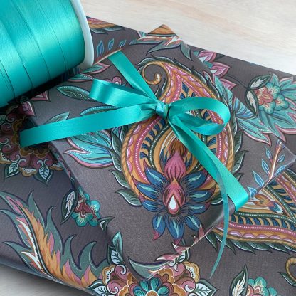 RIBBED PLUM PAISLEY <br>Wrapping Paper - Image 3
