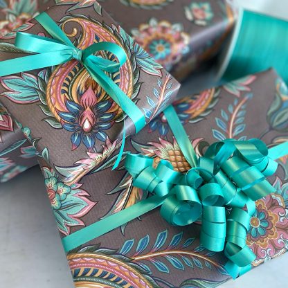 RIBBED PLUM PAISLEY <br>Wrapping Paper - Image 4