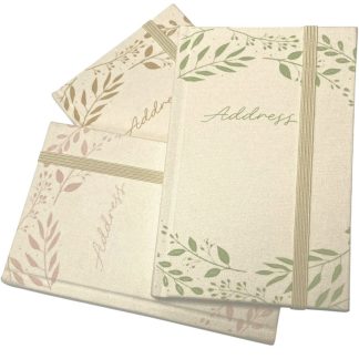 Assorted Leaves A6 Fabric Address Book