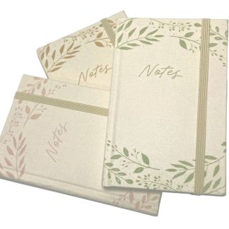 Assorted Leaves A6 Fabric Note Book