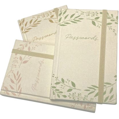 Mixed Leaves A6 Fabric Password Books