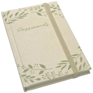 Green Leaves A6 Fabric Password Books