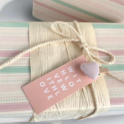 Pink Pinstripe with Cotton Rope
