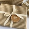 GOLD + STRIPE KRAFT <br>Wrapping Paper - Image 3