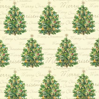 Golden Pine Wrapping Paper
