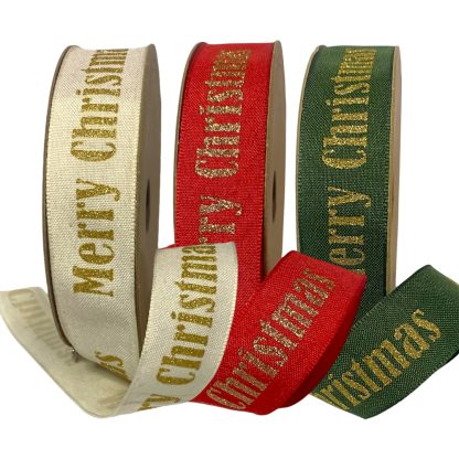 Merry Christmas Fabric Ribbon Mixed Pack