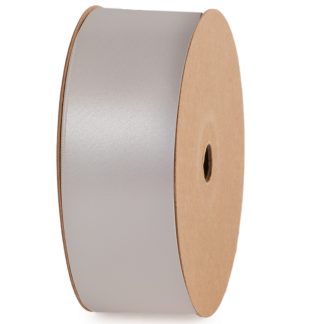 Silver Satin Fabric Ribbon 38mm x 50m