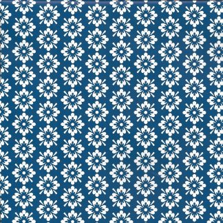 Daises on Blue Wrapping Paper