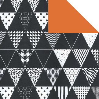 Triangles + Orange Wrapping Paper